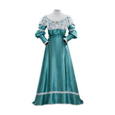 Victorian Off - Shoulder Green Dress - Elegant Cosplay Costume for Anime Enthusiasts - Coscosmos